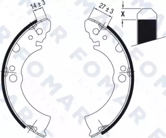 Комлект тормозных накладок FOMAR Friction FO 0451